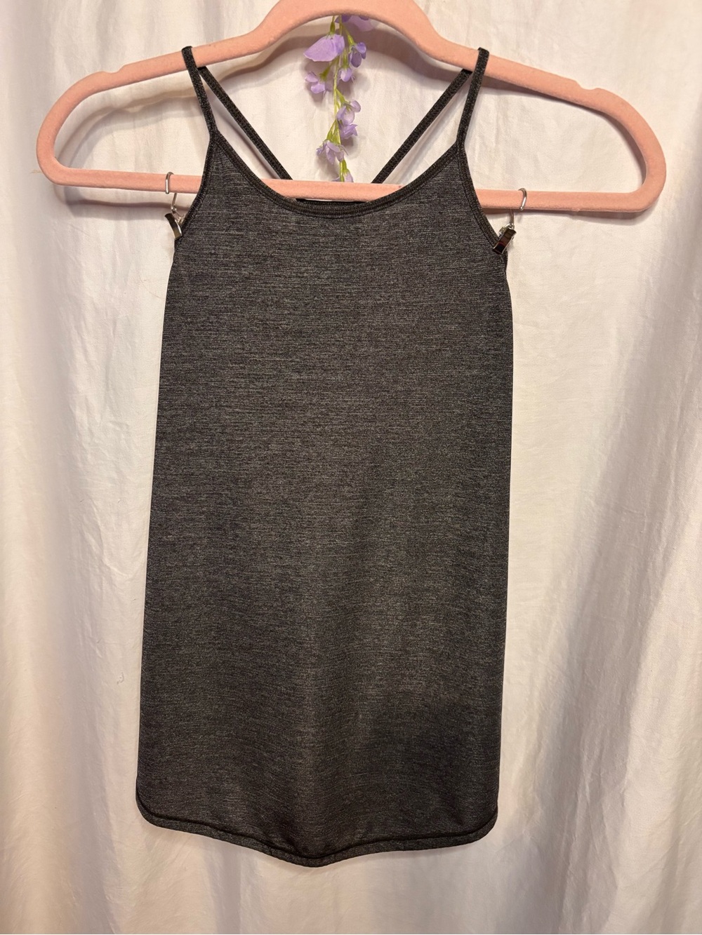 lululemon athletica Dark Charcoal Ash Grey Strappy Tank Top